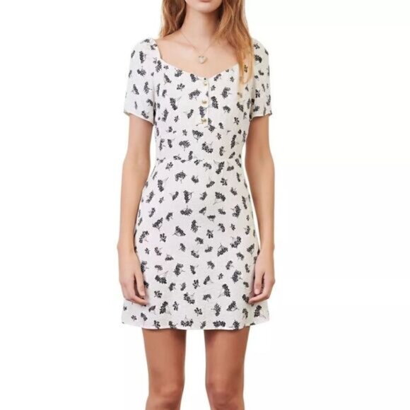 Maje Roseline Floral Print Mini Dress Size EU 36 / US Small NEW - Picture 1 of 12